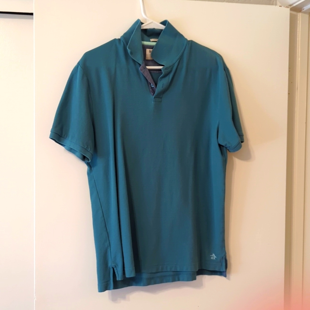 Penguin Teal Polo
